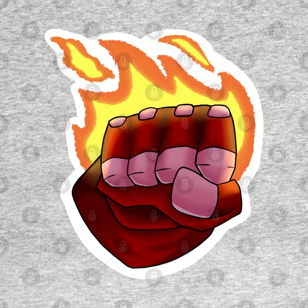 Sly Cooper - Fists of Flame Sticker by crossroadsts